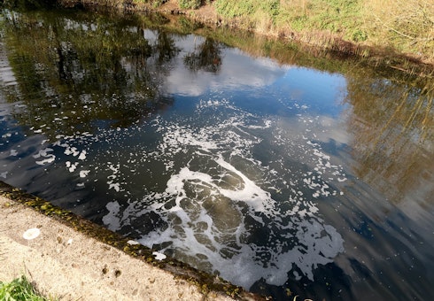 Sewage in river