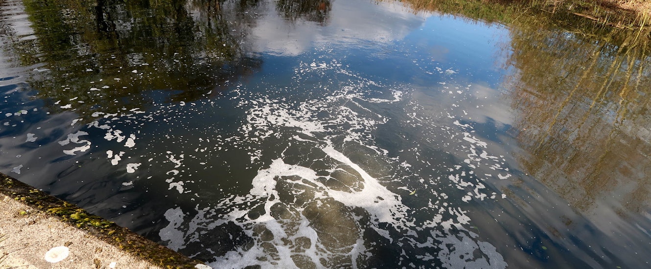 Sewage in river