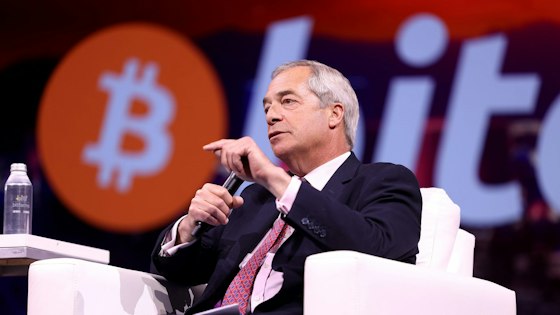 Farage at a Bitcoin conference