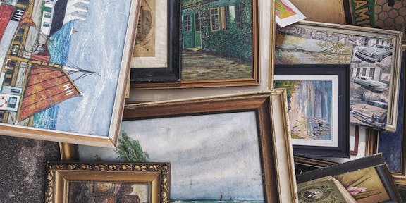 pile of old painting needing a repaint