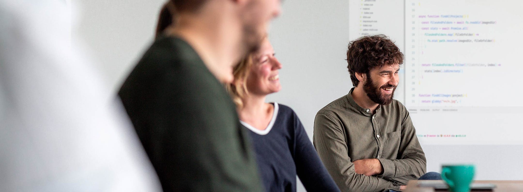 Software developers during a Vue workshop