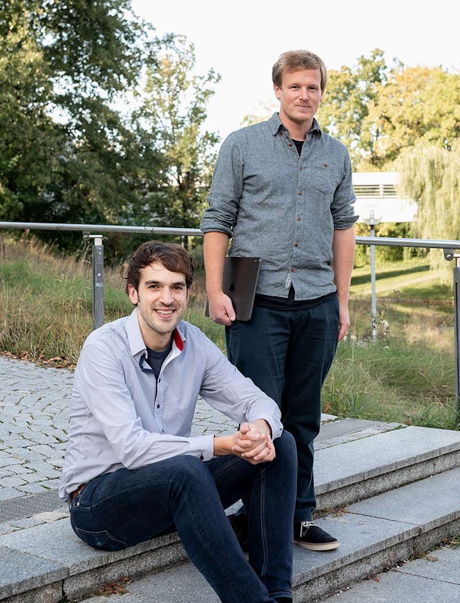 Johannes Ewald and Michael Jaser, two Peerigon Co-founders