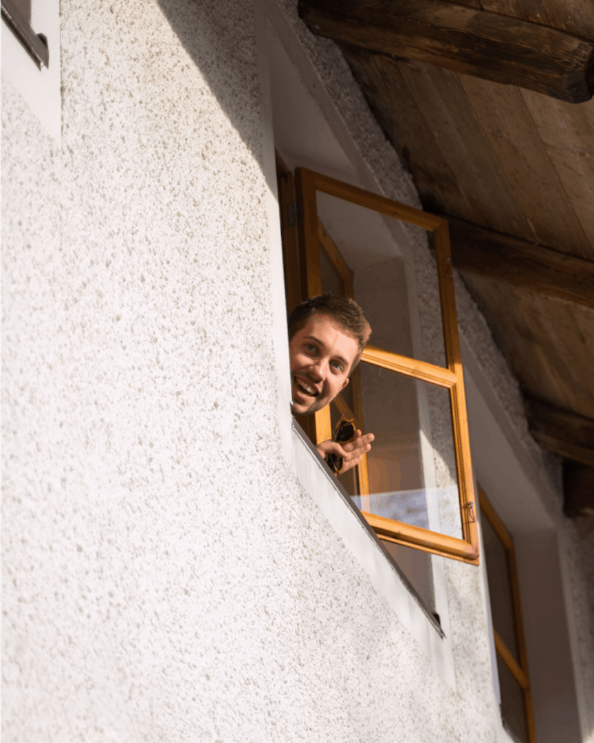 Web Dev looking out of a window