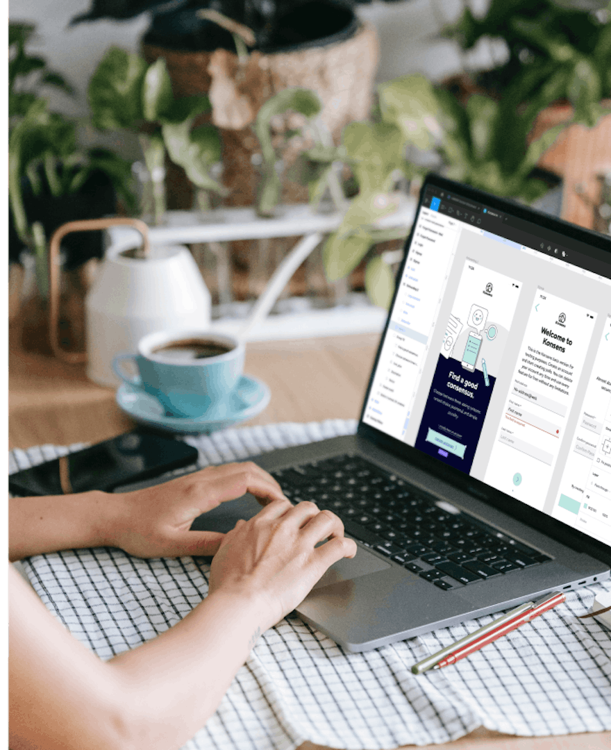 Laptop with a Figma User Interface Design