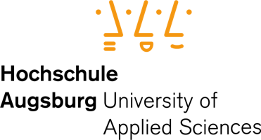 Logo der Hochschule Augsburg – University of Applied Sciences mit stilisiertem Wappensymbol