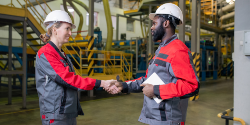 Two people shaking hands