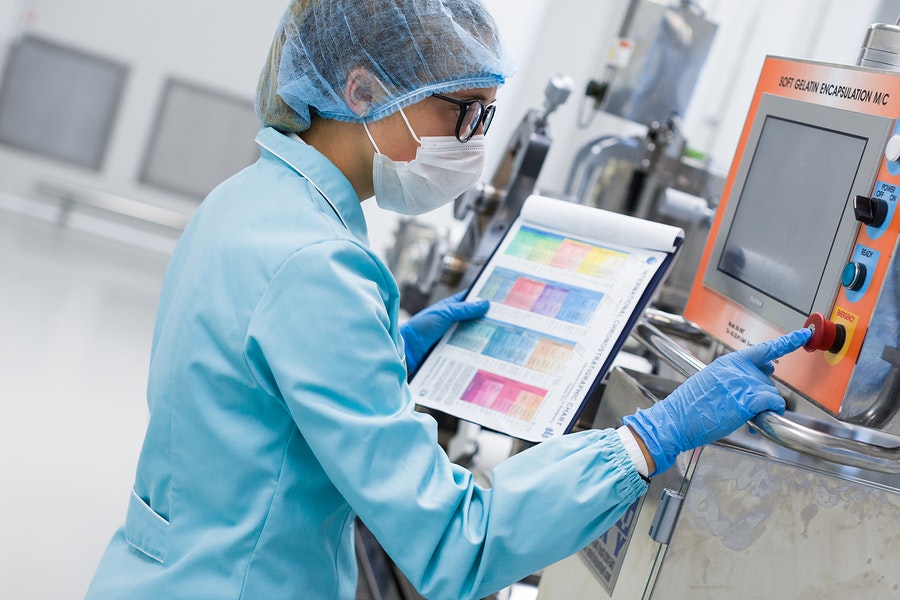 food technician working in a facility