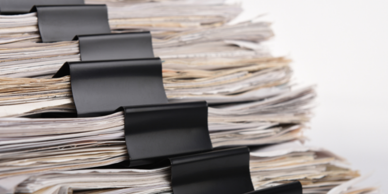 Stacks of paper