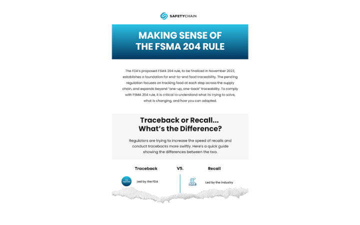 Making Sense of the FSMA 204 Rule