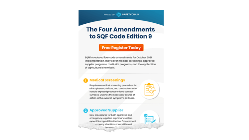 The 4 Amendments to SQF Code Edition 9