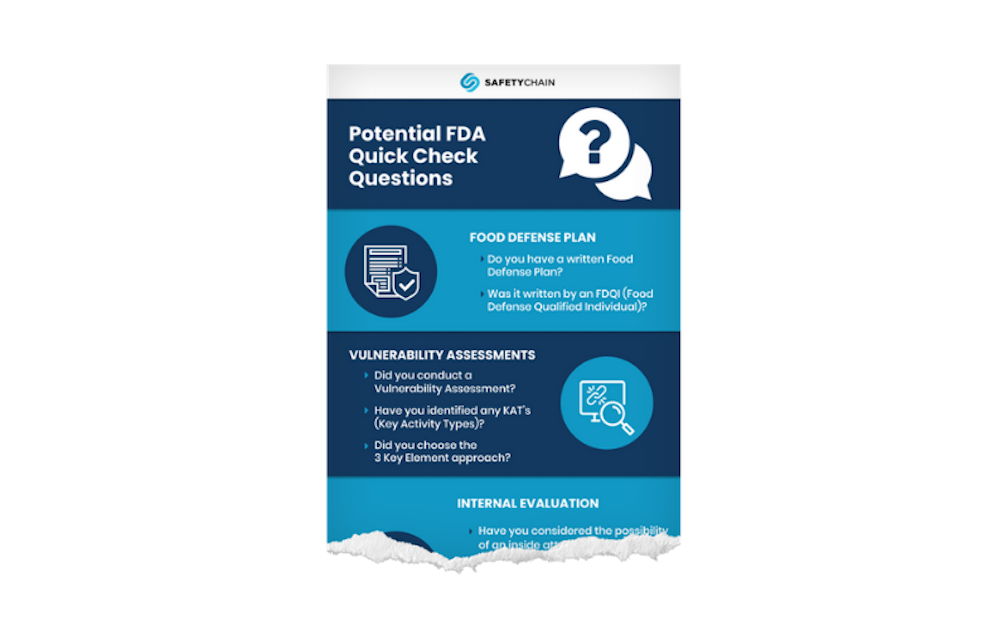 Potential FDA Quick Check Questions