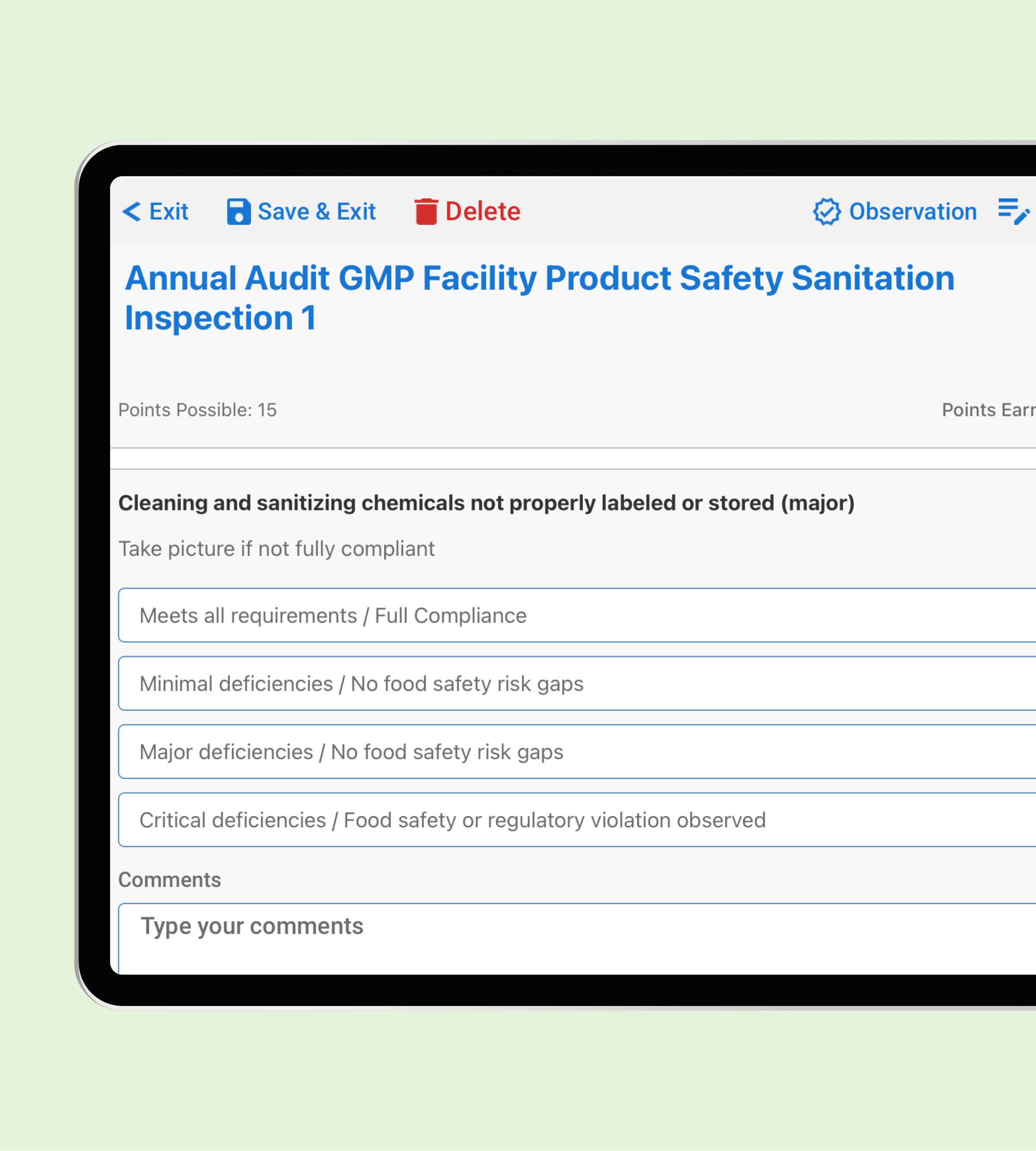Food Safety Programs: Annual Audit GMP Facility Product Safety Sanitation Inspection