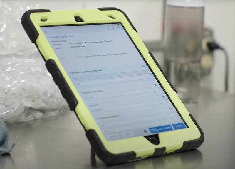 SafetyChain on a tablet