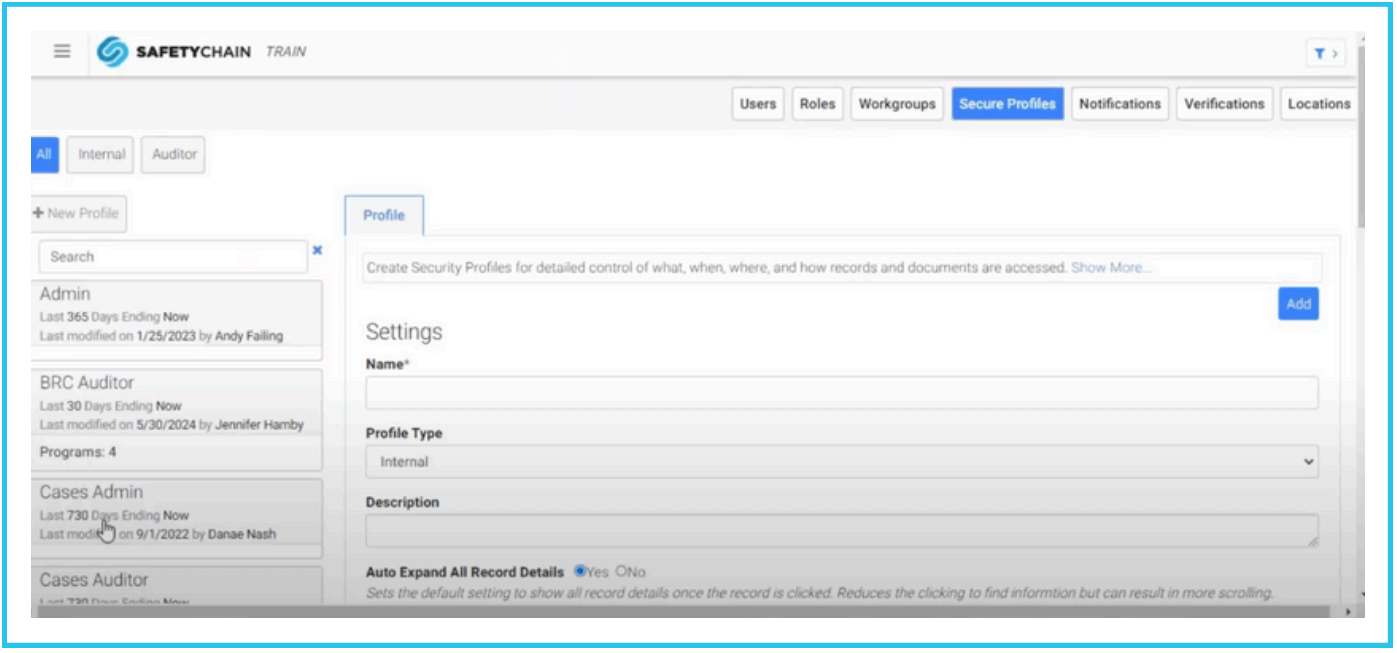 Step4: Secure Profiles