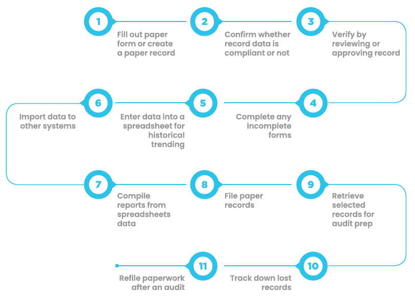 the lifecycle of HyLife's manual paper processes