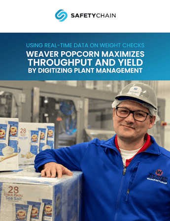 Using Real-Time Data on Weight Checks  WEAVER POPCORN Maximizes Throughput and Yield  by Digitizing Plant Management