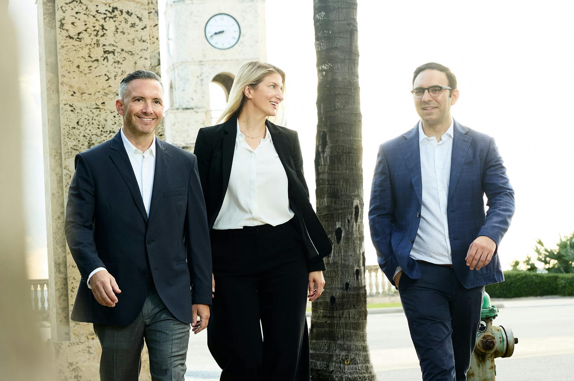 three doctors walking together