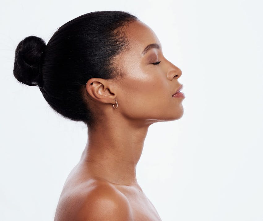 Side profile of a woman