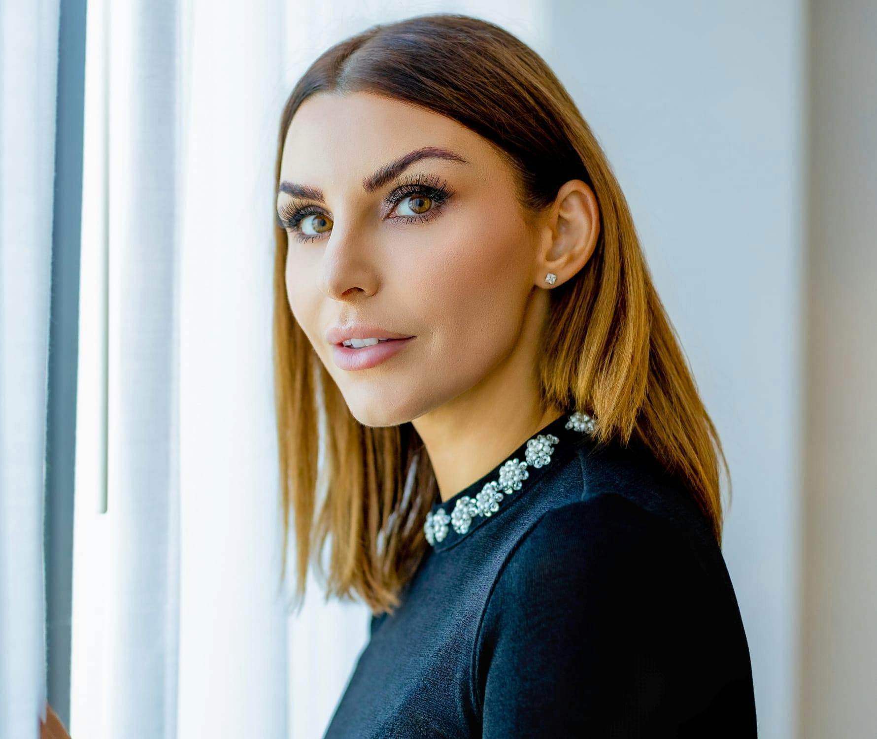 Woman looking at camera