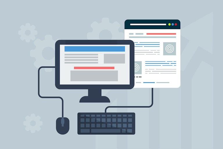 illustration of computer and web design