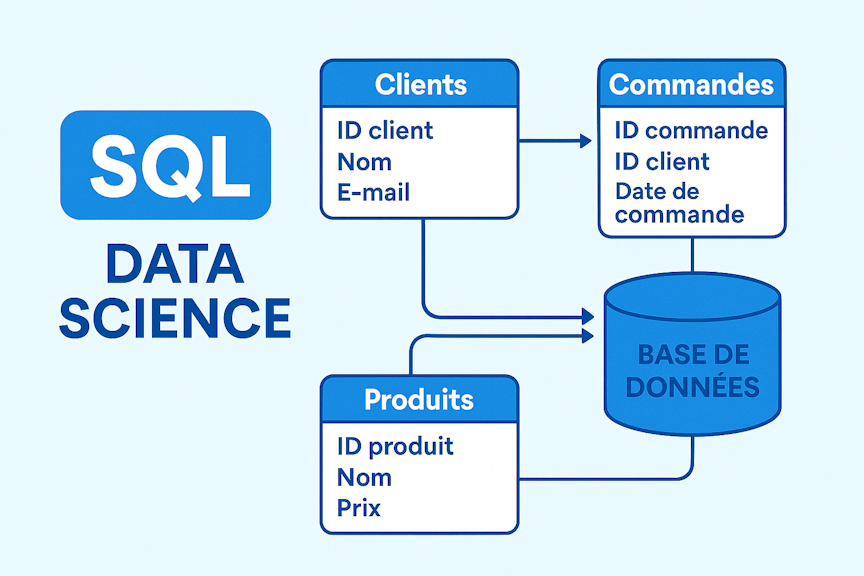 Illustration des bases de données SQL et de leur utilisation en data science