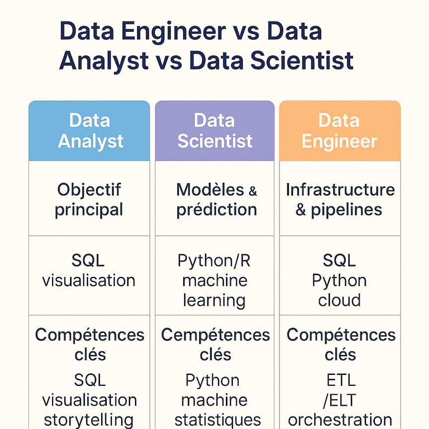 Data engineer vs Data analyst vs Data scientist