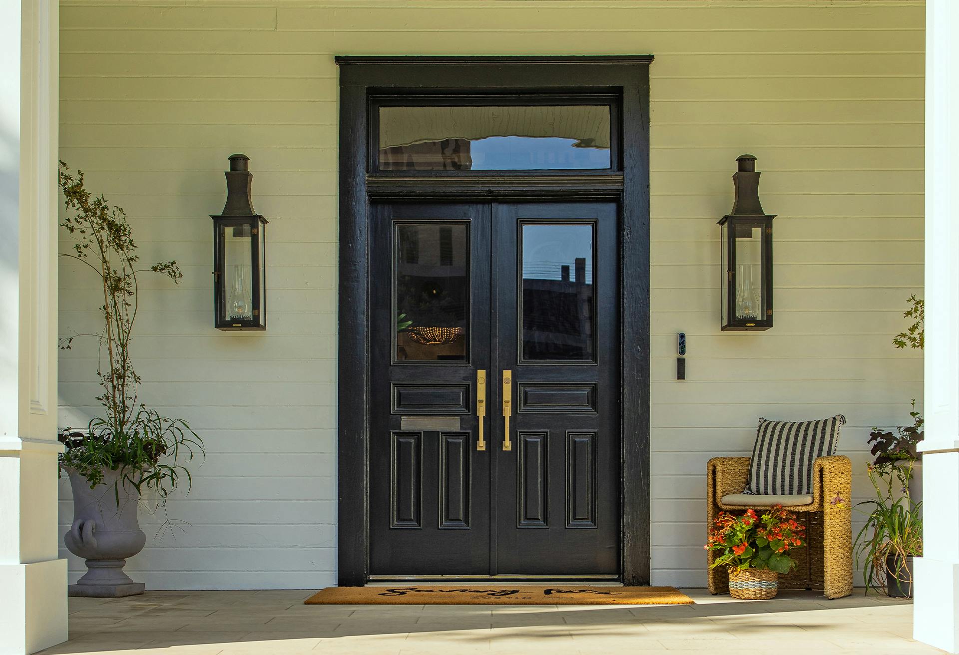 black front door