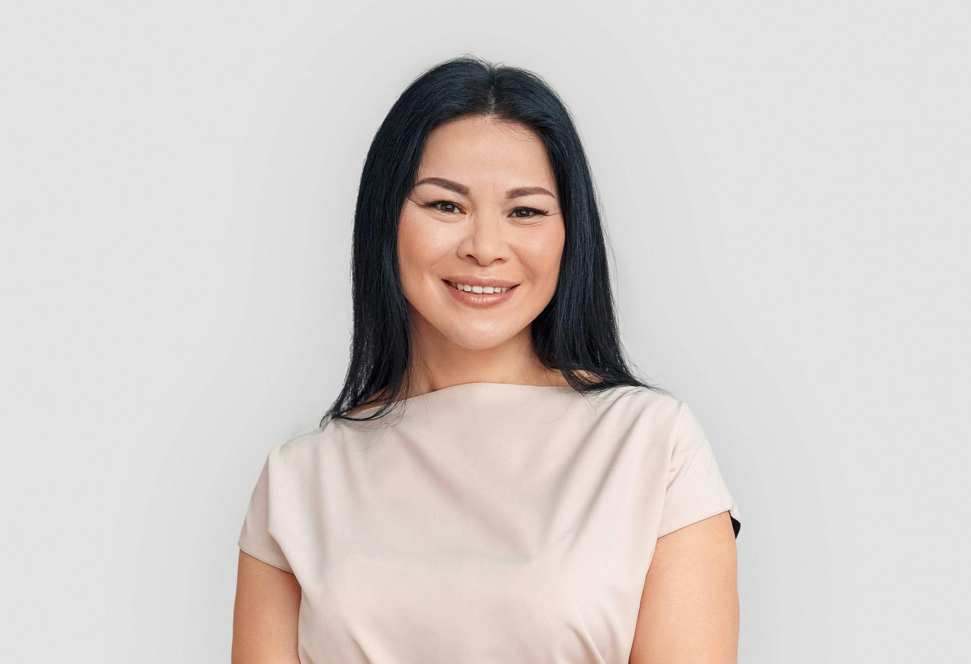 woman smilling