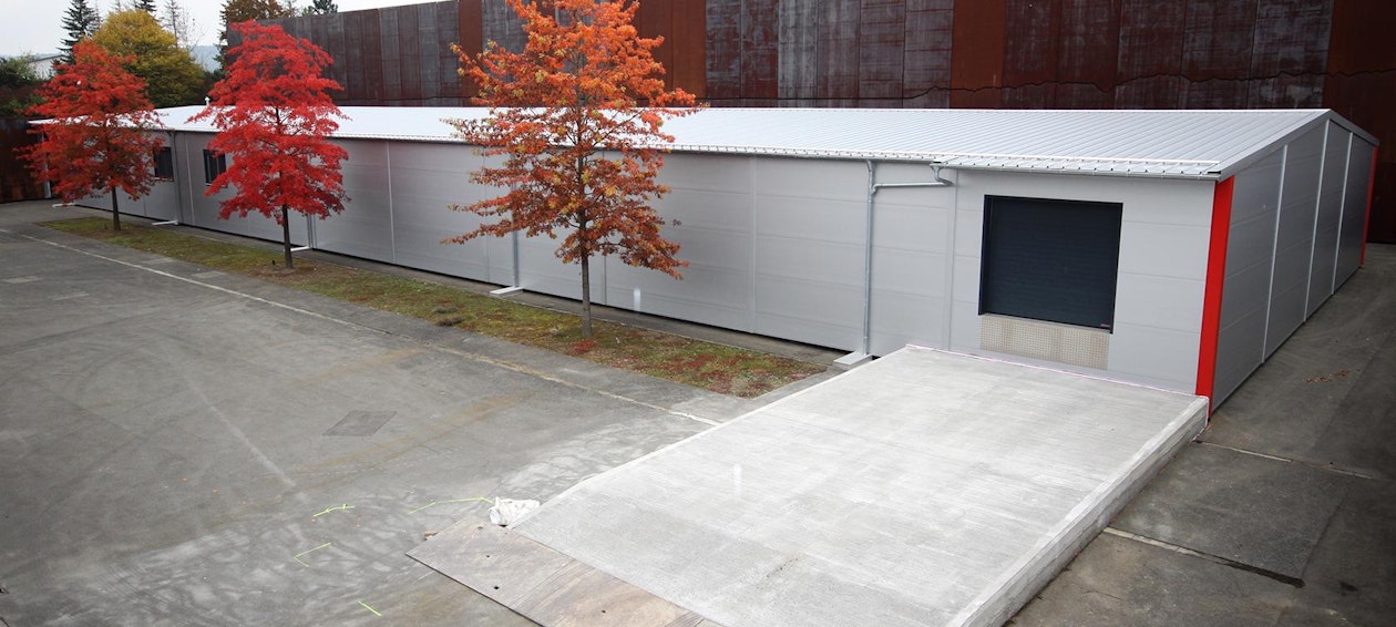 Temporäre Lager- und Werkstatthalle Temporäre Lager- und Werkstatthalle