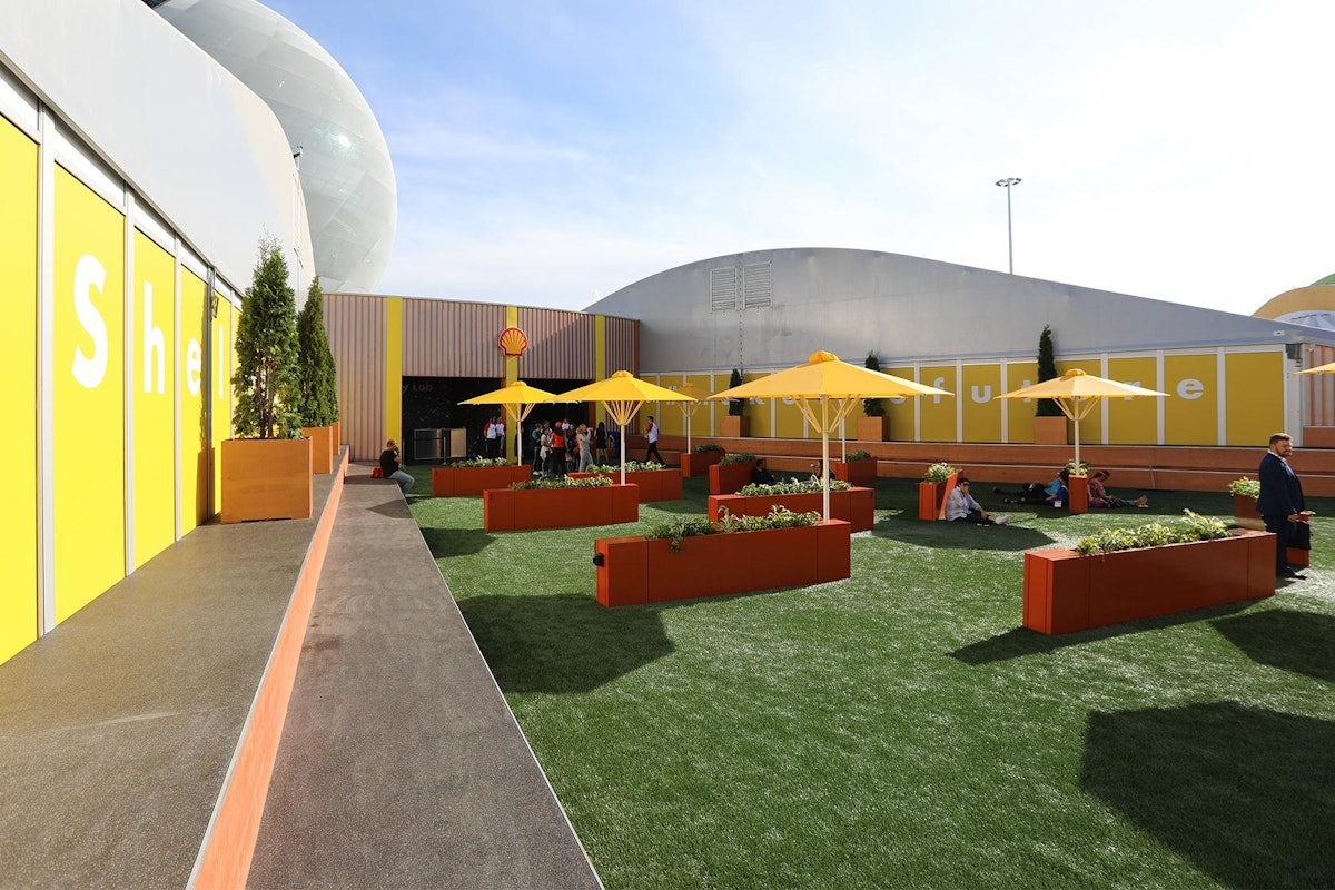 Bild: Der Shell-Pavillon “Energy Lab. Discover a Cleaner Energy Future.” auf der Expo Astana 2017