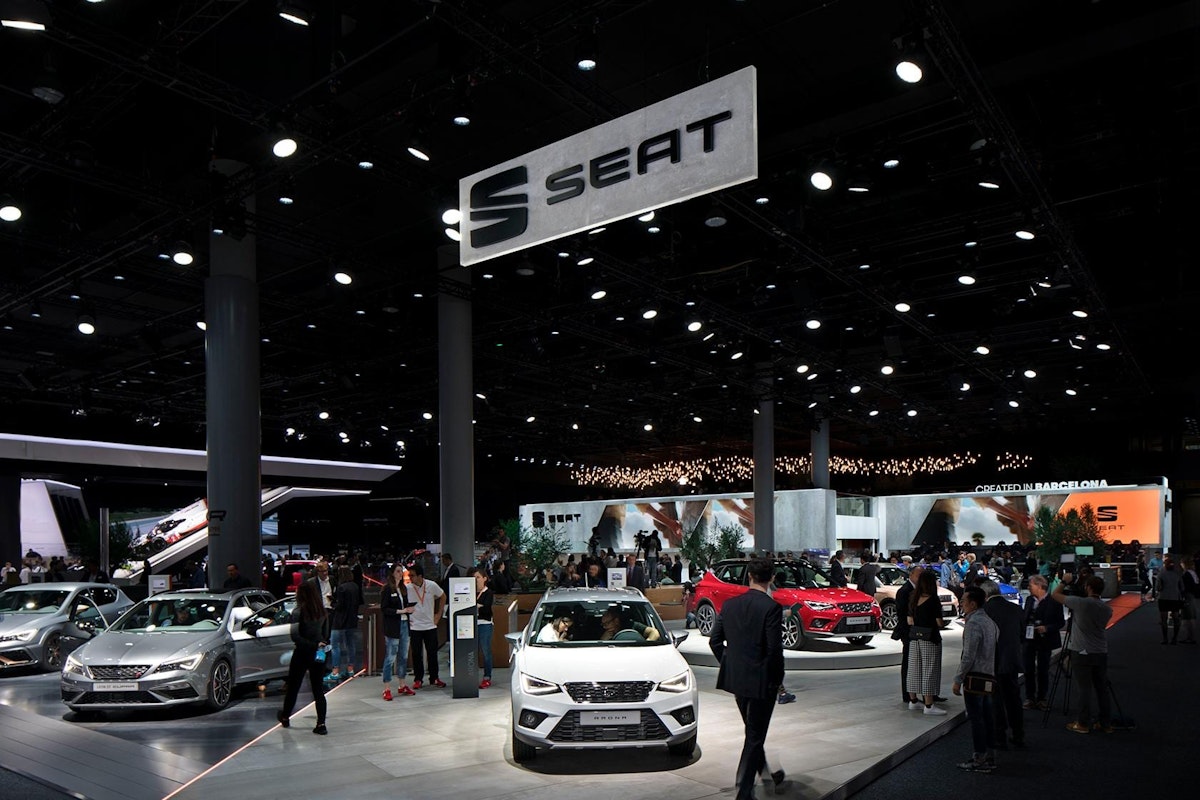 Foto: En la realización del stand de Seat fueron necesarias, sobre todo, las competencias de los especialistas en estáti