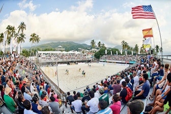 Picture: For the Visit Puerto Vallarta Cup, which was held as part of the BSWW, NUSSLI built an entire beach soccer aren