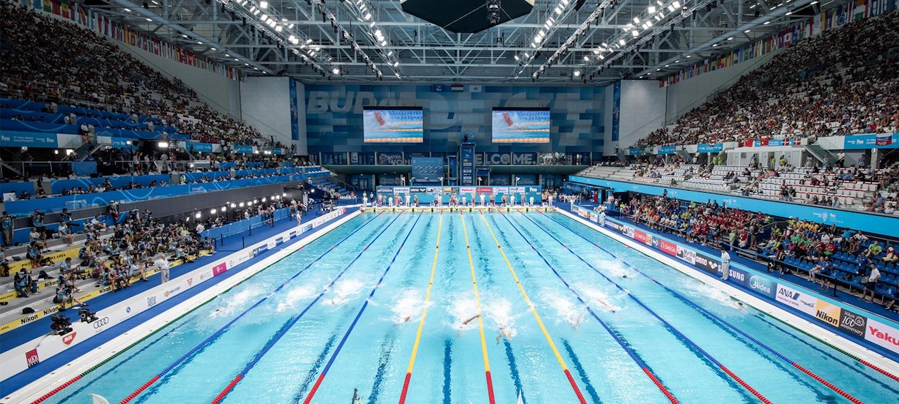 Imagen: Para el 17º Campeonato Mundial de Natación de FINA celebrado en Budapest, NUSSLI amplió el Danube Arena con 9000 asientos más. Imagen: Para el 17º Campeonato Mundial de Natación de FINA celebrado en Budapest, NUSSLI amplió el Danube Arena con 9000