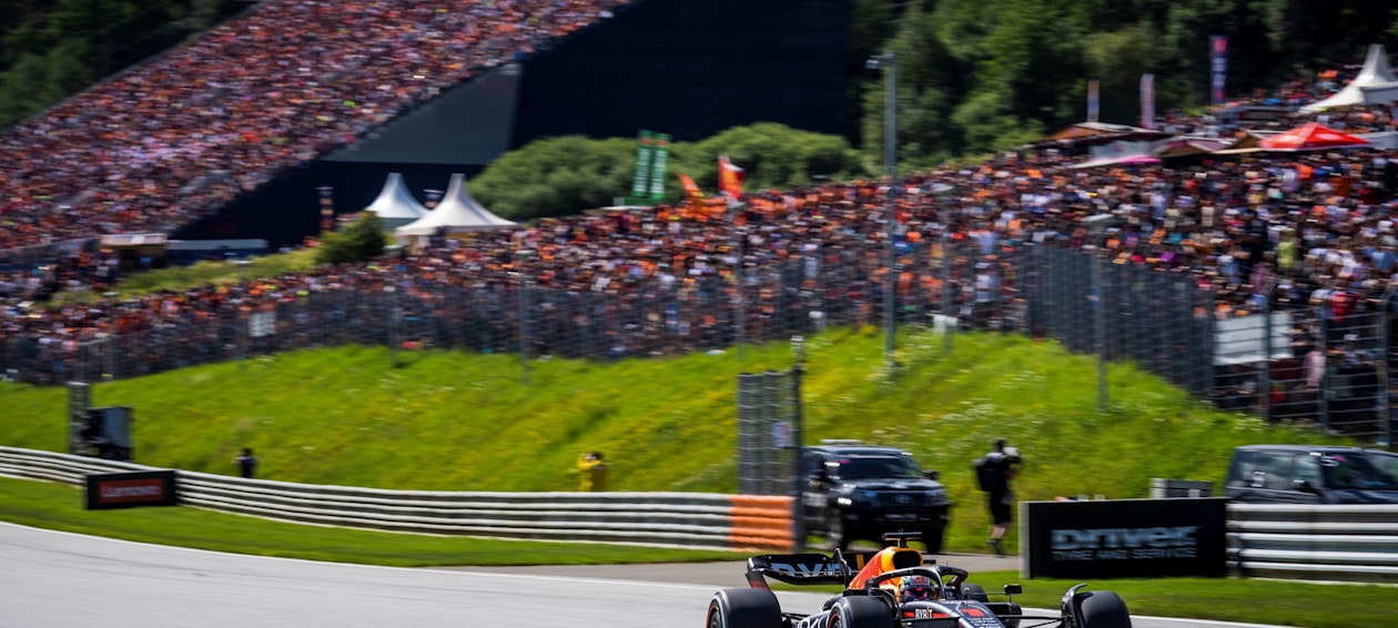 Image: For the Formula 1 Austrian Grand Prix in Spielberg, NUSSLI realized several grandstands, bridges, and an archway. Image: For the Formula 1 Austrian Grand Prix in Spielberg, NUSSLI realized several grandstands, bridges, and an archway.