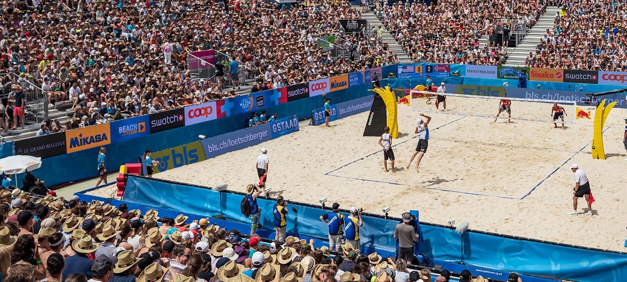 The arena was located in the center of Gstaad The arena was located in the center of Gstaad