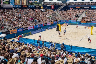 The arena was located in the center of Gstaad
