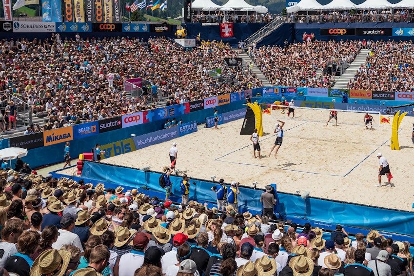 The arena was located in the center of Gstaad