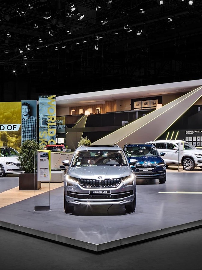 NUSSLI set up Škoda's trade fair appearance. NUSSLI set up Škoda's trade fair appearance.