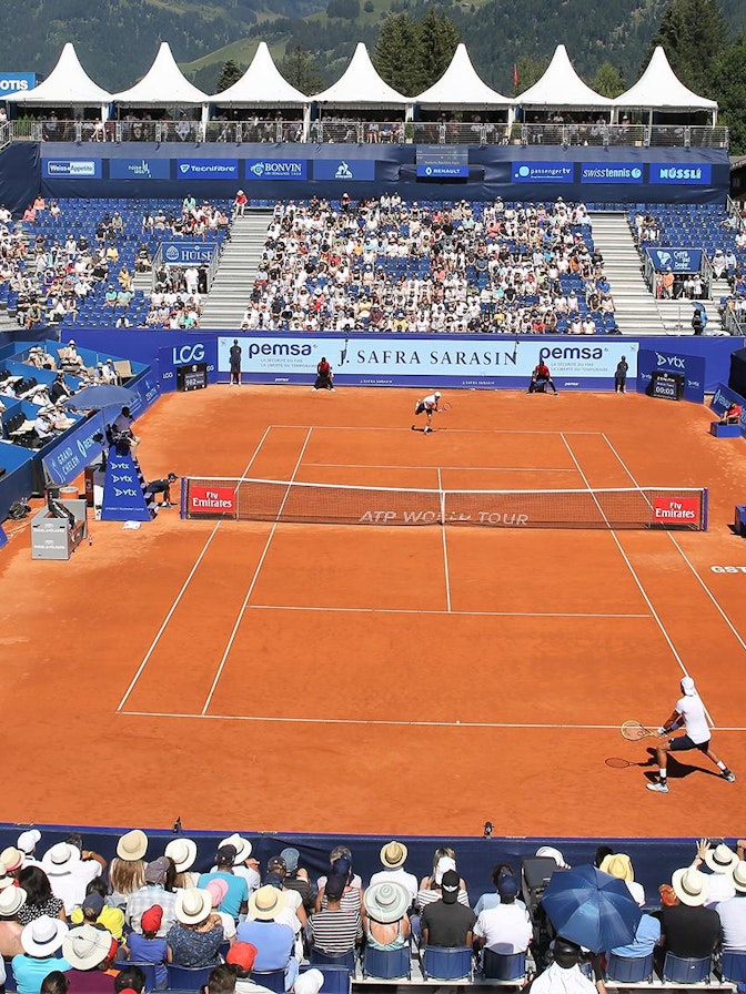 Since 2007 NUSSLI constructed a grandstand arena for the tennis tournament Swiss Open in the city center of Gstaad. Since 2007 NUSSLI constructed a grandstand arena for the tennis tournament Swiss Open in the city center of Gstaad.