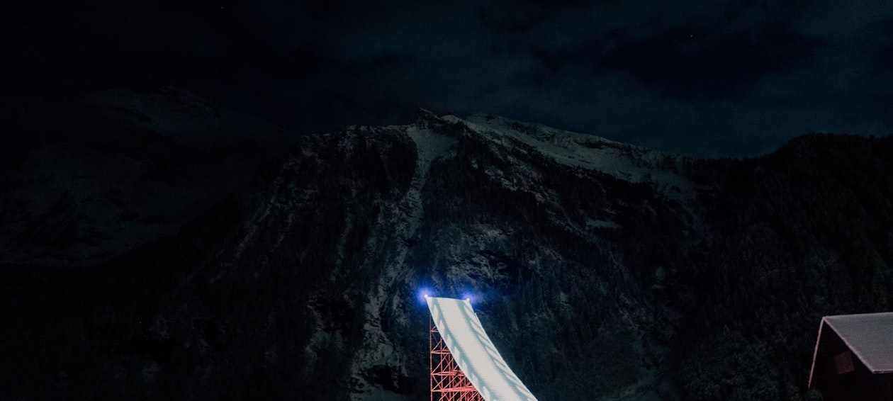 Die Bodenstation „The Ramp“ in Engelberg Die Bodenstation „The Ramp“ in Engelberg