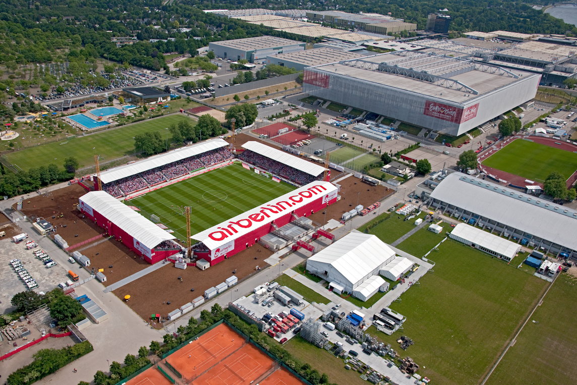Temporary stadium airberlin world Fortuna Düsseldorf, 2011