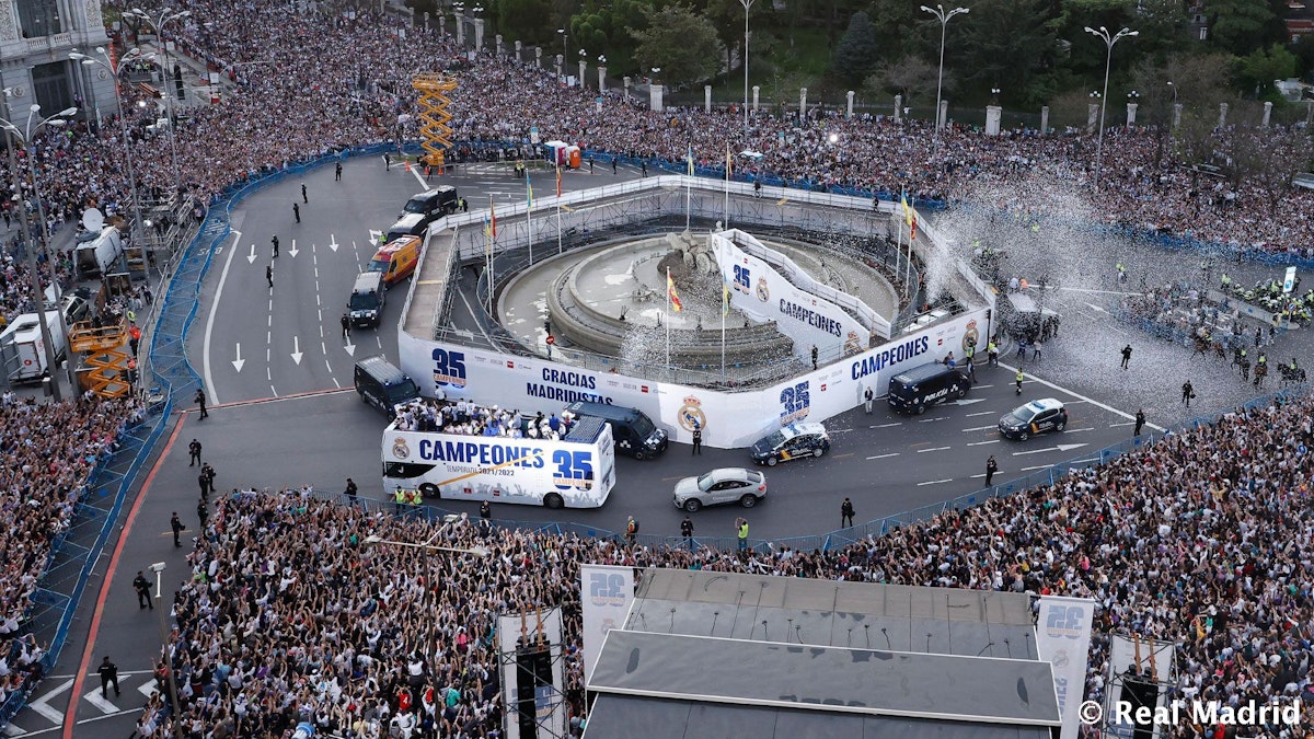 Spanischer Fussballmeister-Feier Real Madrid