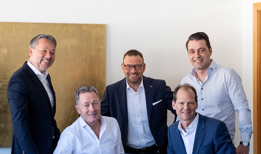 NÜSSLI Group Management v.l.n.r.: Stefan Sekiguchi, Peter Dübendorfer, Andy Böckli, Eric Bidie und Danilo Della Ca. NÜSSLI Group Management v.l.n.r.: Stefan Sekiguchi, Peter Dübendorfer, Andy Böckli, Eric Bidie und Danilo Della Ca.