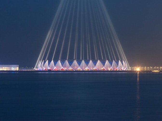 Construction Timelapse of the Crystal Hall in Baku (AZ)