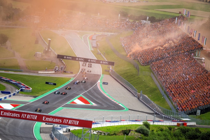 Image: For the Formula 1 Austrian Grand Prix in Spielberg, NUSSLI realized several grandstands, bridges, and an archway.