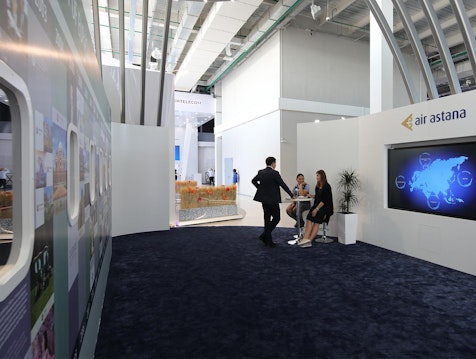 Imagen: Pabellón de Air Astana "Air Astana – A Global Carrier!" en la Expo Astana 2017 Imagen: Pabellón de Air Astana "Air Astana – A Global Carrier!" en la Expo Astana 2017