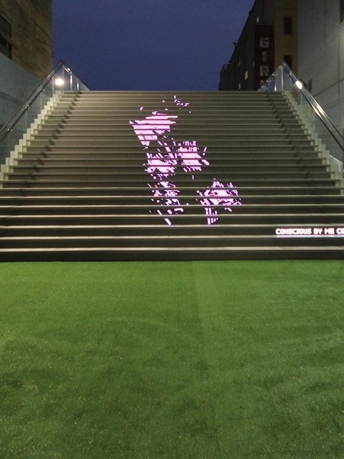 Bild: NÜSSLI konstruierte und errichtete sämtliche Komponenten der Bayer Leaps Staircase und des Auditoriums. Bild: NÜSSLI konstruierte und errichtete sämtliche Komponenten der Bayer Leaps Staircase und des Auditoriums.