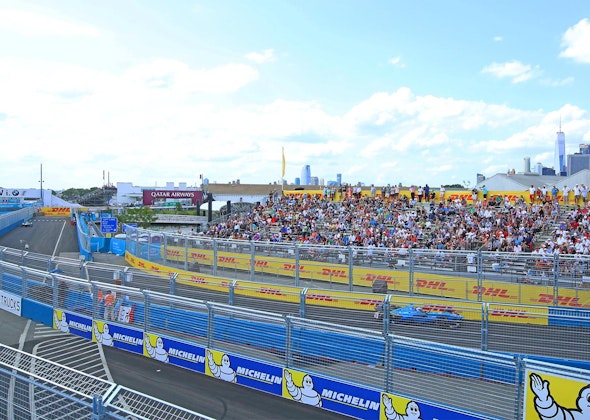 Picture: NUSSLI realized a temporary grandstand for the racing fans, and built camera towers and a pedestrian bridge along the circuit. Picture: NUSSLI realized a temporary grandstand for the racing fans, and built camera towers and a pedestrian bridge alo