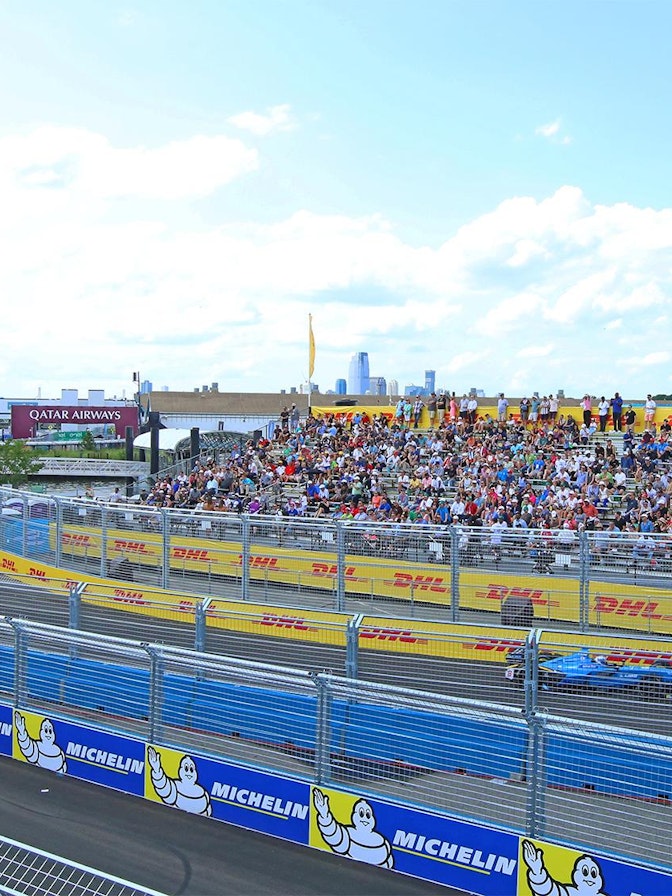 Picture: NUSSLI realized a temporary grandstand for the racing fans, and built camera towers and a pedestrian bridge along the circuit. Picture: NUSSLI realized a temporary grandstand for the racing fans, and built camera towers and a pedestrian bridge alo