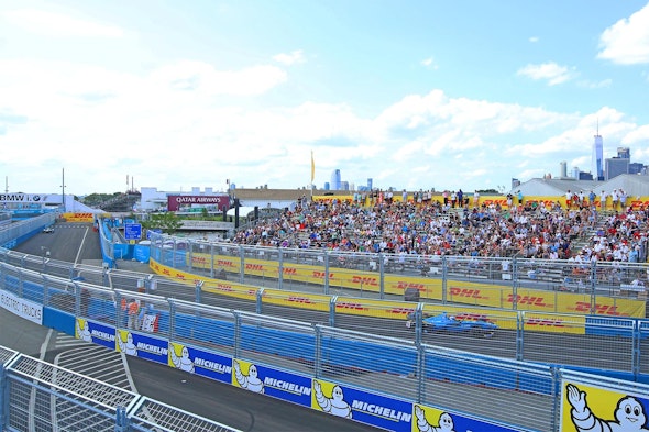 Picture: NUSSLI realized a temporary grandstand for the racing fans, and built camera towers and a pedestrian bridge alo
